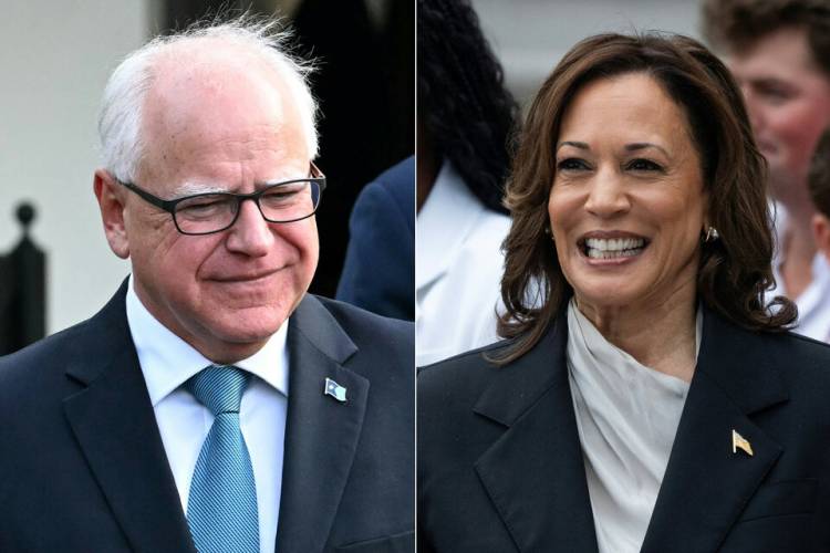 KAMALA HARRIS ELIGIÓ A SU CANDIDATO A VICEPRESIDENTE