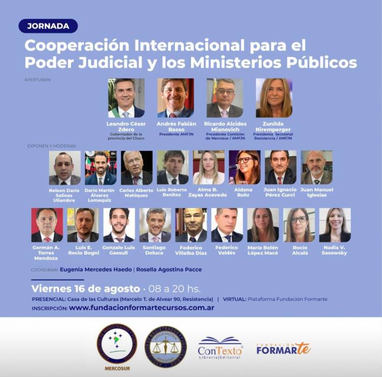 JORNADA DE CAPACITACIÓN: “COOPERACIÓN INTERNACIONAL PARA EL PODER JUDICIAL Y LOS MINISTERIOS PÚBLICOS”