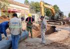VILLA ÁNGELA: SE INICIARON LOS TRABAJOS PARA REPARAR CAÑO COLECTOR DE CLOACAS