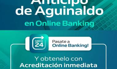 EL ANTICIPO DE AGUINALDO YA SE PUEDE SOLICITAR EN ONLINE BANKING 