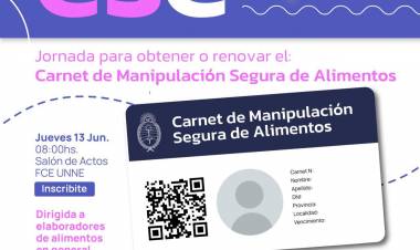 EMPRENDEDORES: JORNADA DE CAPACITACIÓN PARA OBTENER EL CARNET DE MANIPULACIÓN SEGURA DE ALIMENTOS