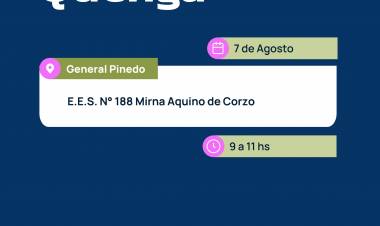 LAS DOSIS DE VACUNA QDENGA CONTINÚAN APLICÁNDOSE EN HERMOSO CAMPO, GENERAL PINEDO Y SÁENZ PEÑA