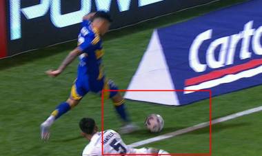 LA JUGADA DE LA POLÉMICA EN EL GOL DE BOCA VS TALLERES: ¿SE FUE TODA LA PELOTA?