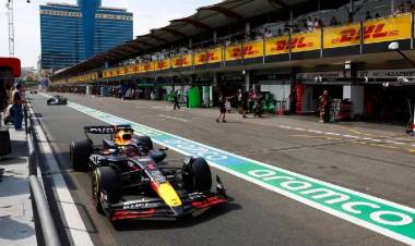 VERSTAPPEN LIDERÓ LA PRIMERA PRUEBA LIBRE EN EL GP DE AZERBAIYÁN EN LA QUE CHOCÓ COLAPINTO