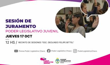 VUELVE EL PODER LEGISLATIVO JUVENIL: EL JUEVES JURAN LOS NUEVOS  LEGISLADORES