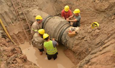 PRIMER ACUEDUCTO DEL INTERIOR: SAMEEP REALIZÓ REPARACIONES PARA MEJORAR LA IMPULSIÓN DE AGUA POTABLE