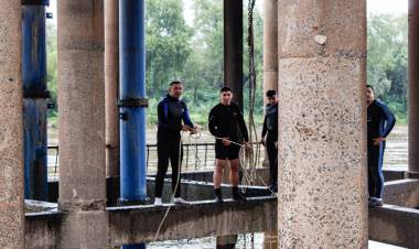 SAMEEP: BUZOS TÁCTICOS REALIZARON TRABAJOS DE MANTENIMIENTO Y LIMPIEZA EN LAS PLANTAS POTABILIZADORAS 1 Y 2