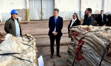 PUERTO DE BARRANQUERAS: EL GOBERNADOR CONSTATÓ LA HISTÓRICA EXPORTACIÓN DE 50 CONTENEDORES DE CUERO SALADO A CHINA