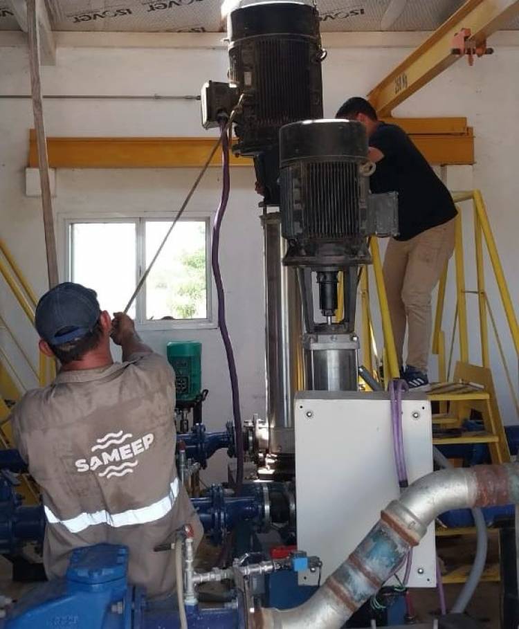 SAMEEP PUSO EN FUNCIONAMIENTO UNA NUEVA BOMBA EN MIRAFLORES QUE PERMITIRÁ ELEVAR EL SUMINISTRO EN TODA LA ZONA