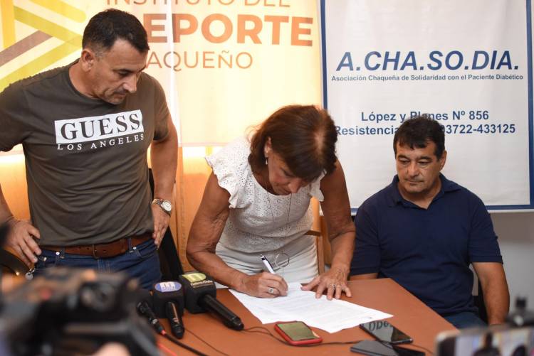 EL INSTITUTO DEL DEPORTE CHAQUEÑO FIRMÓ CONVENIO CON ACHASODIA 
