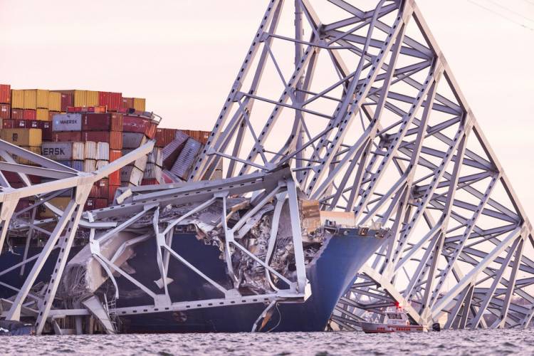 IMPACTANTES IMÁGENES DEL DERRUMBRE DEL PUENTE EN BALTIMORE