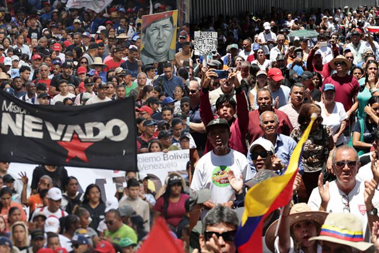 VENEZUELA: MARCHAS A FAVOR Y EN CONTRA DEL GOBIERNO