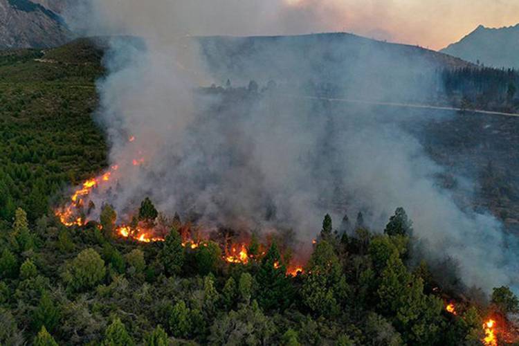 LOS INCENDIOS EN CHUBUT NO CESAN Y LA RUTA PROVINCIAL N°71 ESTÁ CORTADA